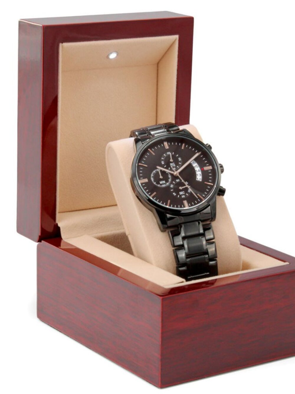 Los Diez Mandamientos Engraved Stainless Steel Watch Inspirational Message L